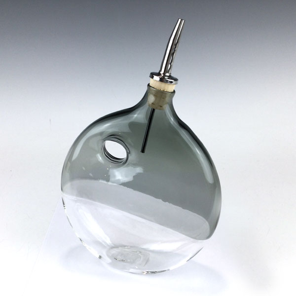 Smokey Grey Olive Oil Dispenser by Boise Art Glass - Image 2